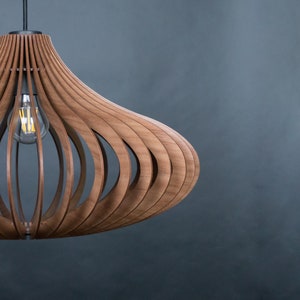 Plafonnier en bois, suspension en bois, suspension, pendentif scandinave, lampe à manger suspendue, luminaire suspendu, suspension en bois image 6