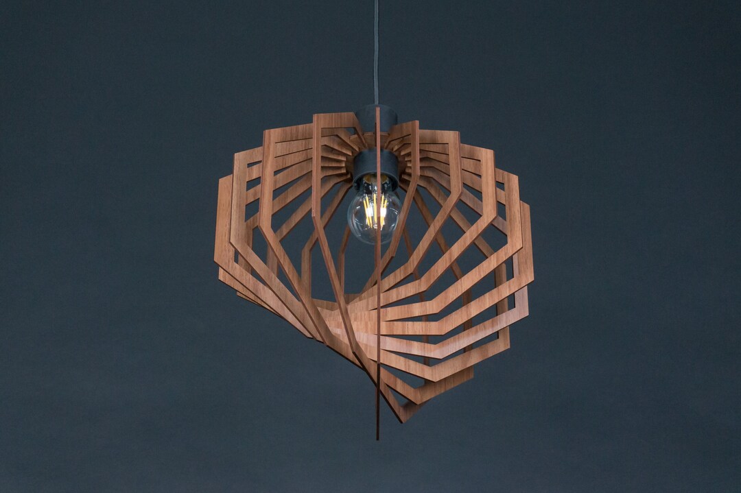 Lámpara de mediados de siglo, lámpara colgante, pantalla de