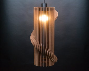 Wood Pendant Light ,Modern Chandelier Lighting, Hanging Dining Lamp, Ceiling Light Fixture ,Geometric Lamp ,Contemporary lamp, wooden light