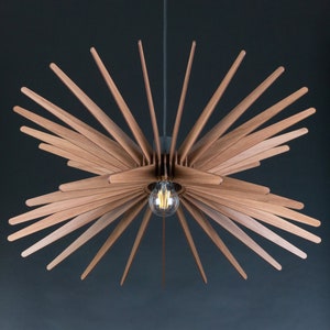 wood ceiling lamp,wooden ceiling light, chandelier lighting,Geometric Lamp,dining light, pendant light, pendant lights wood,modern light image 5