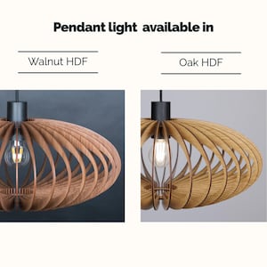 Wood Pendant Light,wooden chandelier,mid century modern,pendant light, ceiling fixture,wood lamp, wooden lamp,ceiling light,modern lampshade image 4