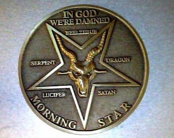 Best Seller: Lucifer Coin, 1 1/2"  nice wear resistant,  durable 26g Bronze coin, High quality - detailed laser cut mold process