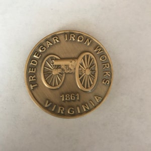 1861 Civil War, Tredegar Iron Works Virginia Bronze token