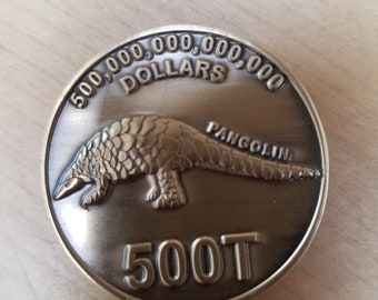 2020 Fantasy Coin : Zimbabwe 500 Trillion Dollars - Pangolin