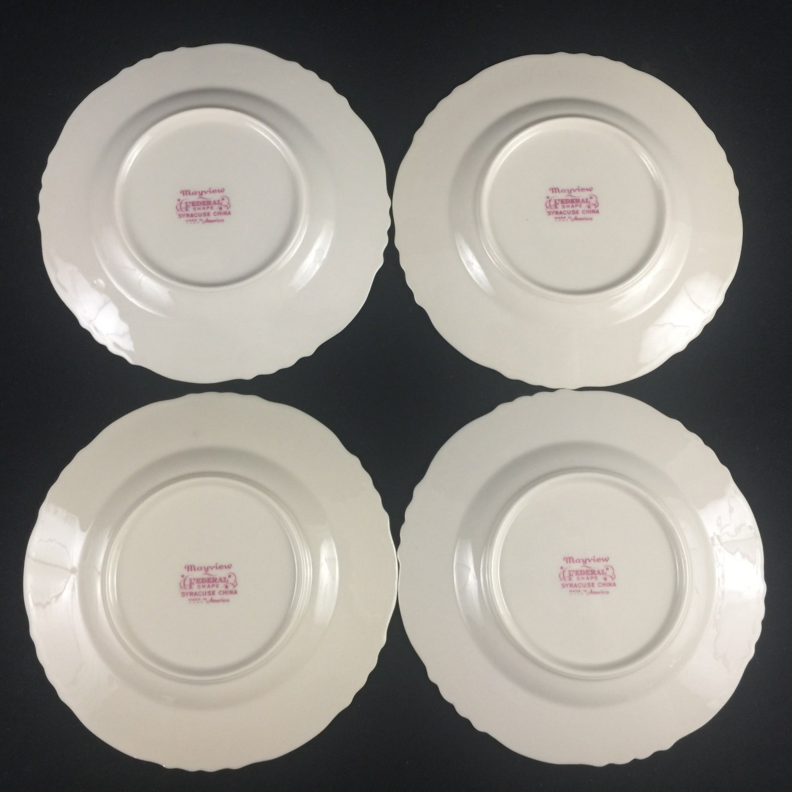 Set of 4 Vintage Bread and Butter Plates 6 3/8 by Etsy