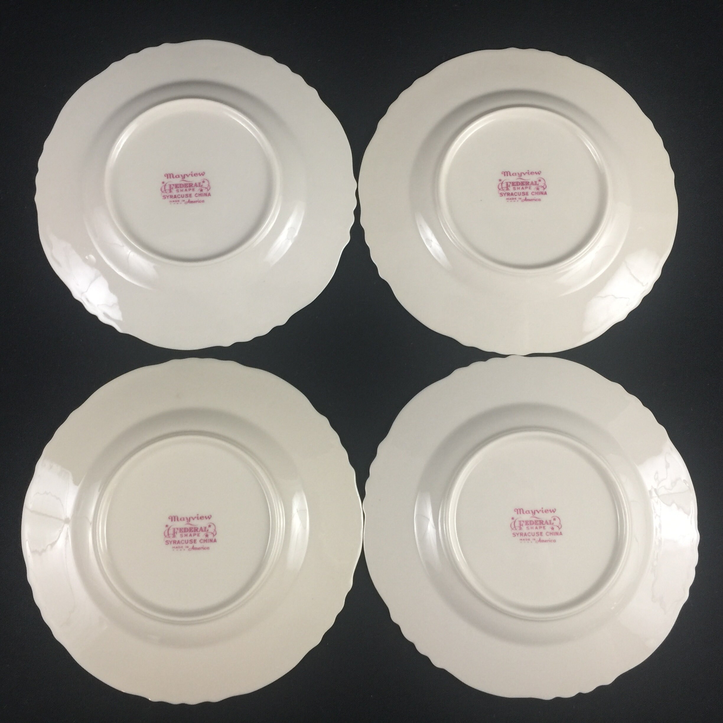 Set of 4 Vintage Bread and Butter Plates 6 3/8 by Etsy