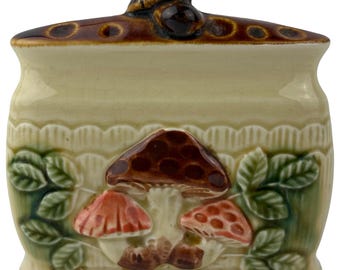 Haruta Empress Merry Mushroom Napkin Mail Holder Vintage 1960's Made in Japan