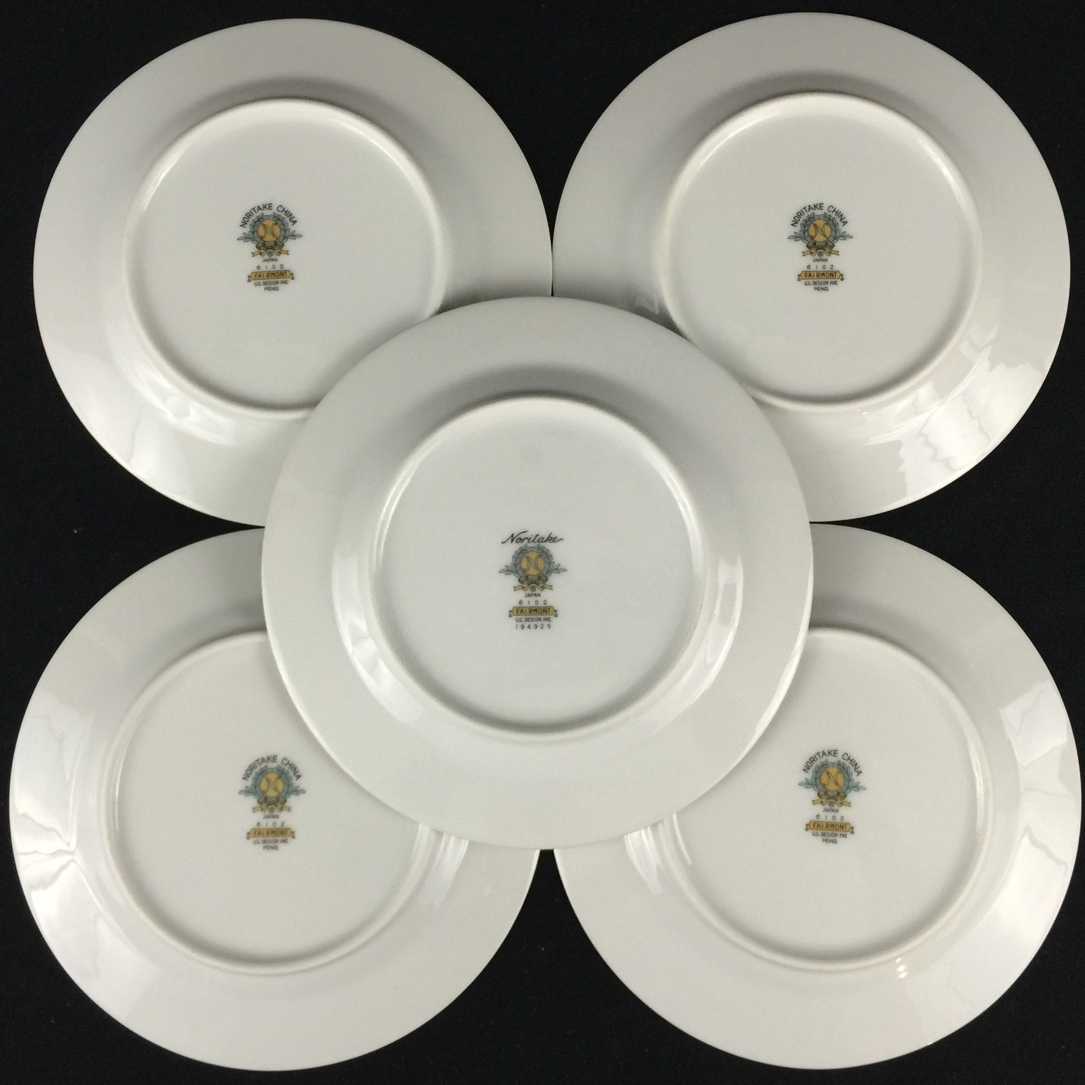 Set of 5 Vintage Bread and Butter Plates 6 1/4 by Etsy