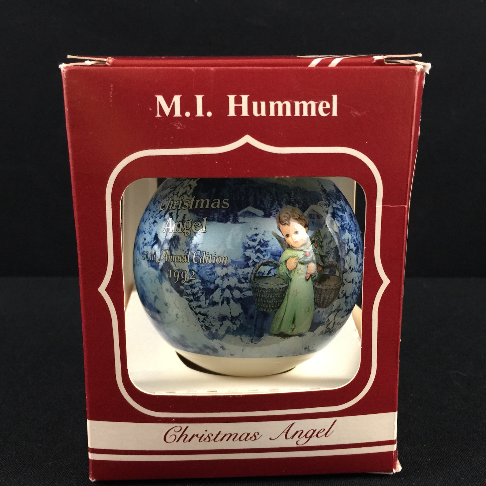 Vintage 1992 MJ Hummel Christmas Glass Ball Ornament Goebel Etsy