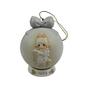 Precious Moments 2 Piece Ornament But the Greatest of These is Love 527734 Vintage 1992 image 2