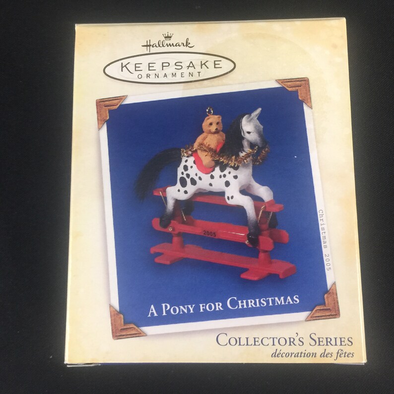 Hallmark Ornament A Pony for Christmas 8th in Series Bear Etsy