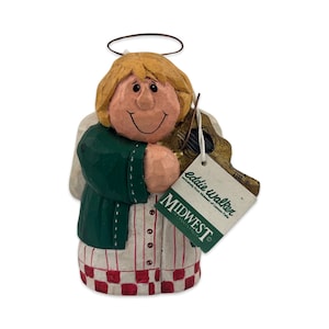 Midwest di Cannon Falls Eddie Walker Figurina ANGELO che suona il violino 4,5&quot; Ricordo vintage di Natale