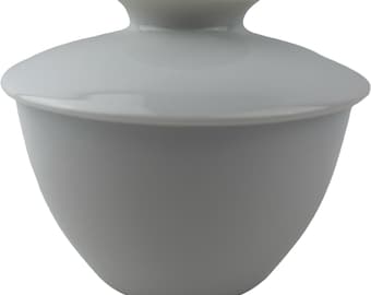 Noritake Angela Lidded Sugar Bowl Vintage Cook'n Serve All White No Trim 107 Made in Japan