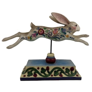 Jim Shore Running Rabbit Vintage 2004 Heartwood Creek Collection