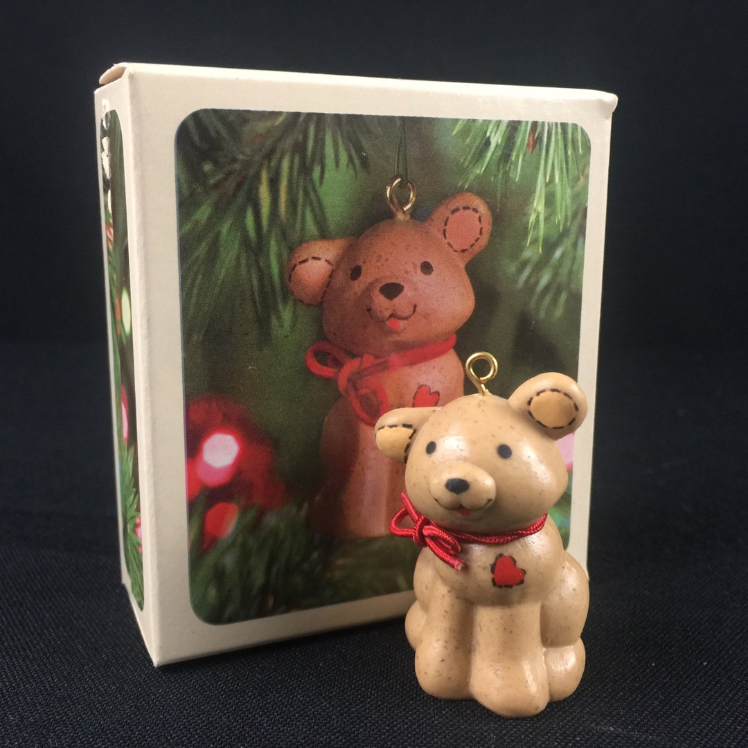 Hallmark Ornament Puppy Love Red Collar With Red Heart Dog Etsy