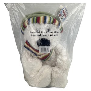 NIEUW Russ Bernard de ijsbeer pluche knuffeldier zacht 13&quot; hoog witte vintage 2000