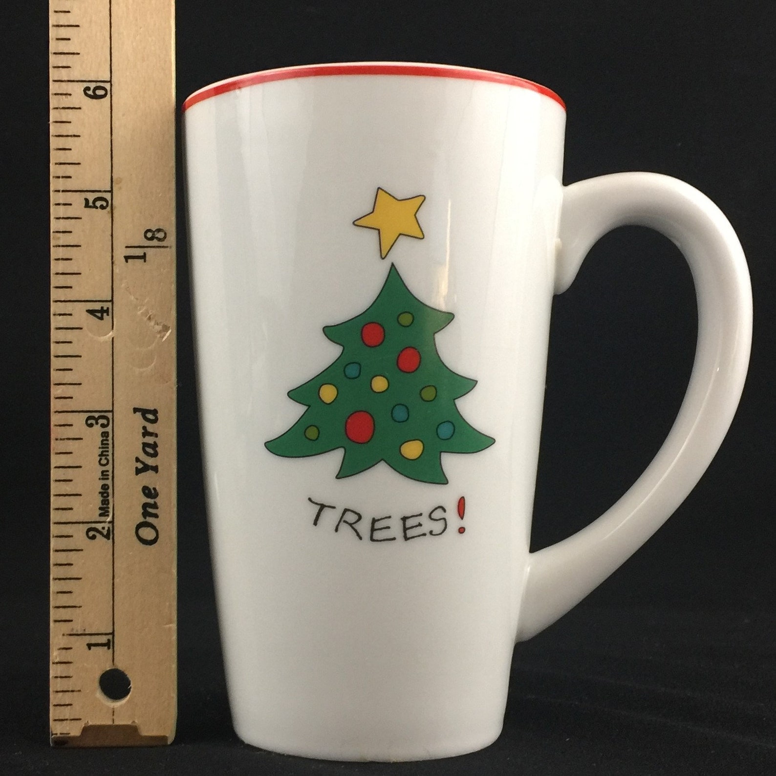 Tall Christmas Latte Mug 18oz by Fitz and Floyd Gourmet Happy | Etsy