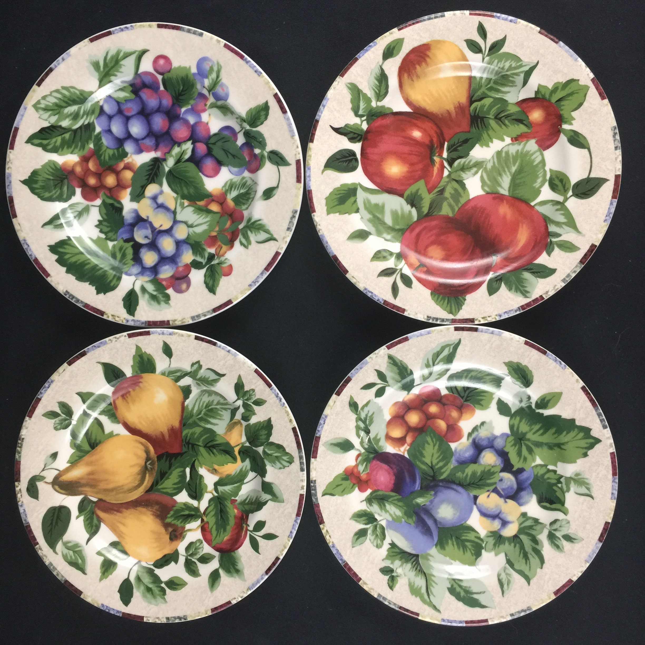Set of 4 Vintage Salad Dessert Plates 8 by SAKURA Oneida Etsy
