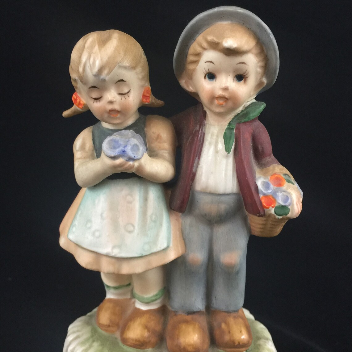 Vintage Rotating Music Box Figurine by Berman and Anderson Etsy