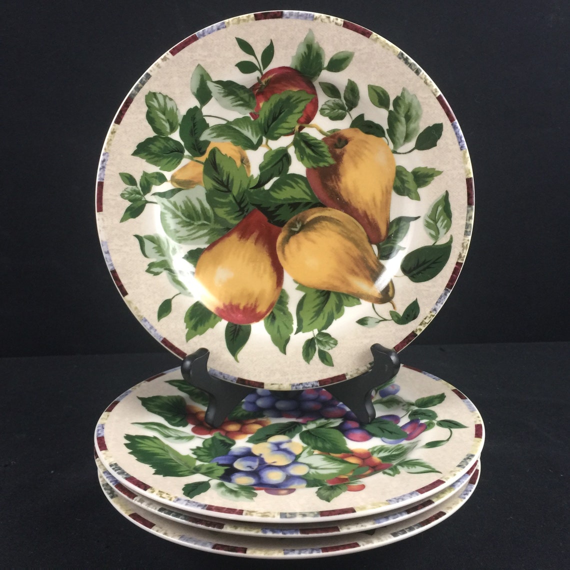 Set of 4 Vintage Salad Dessert Plates 8 by SAKURA Oneida Etsy