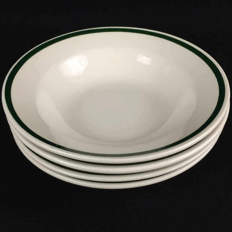 Set of 4 Vintage Rim Cereal Bowls by Royal China Company Christmas Tree RYL81 Sebring OH Made in USA
