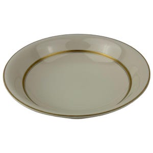 Syracuse China Old Ivory Kent Round Vegetable Serving Bowl Vintage 9" Gold Bands and Trim Made in USA