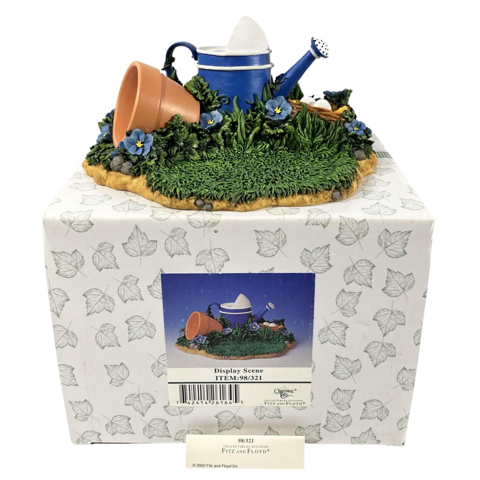 Fitz and Floyd Charming Tails Gardening Display Scene for Figurine
