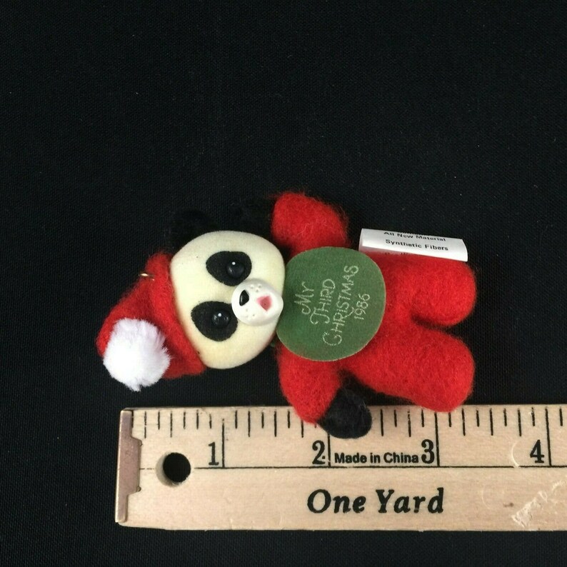 Vintage 1986 Hallmark Keepsake Ornament Child/'s 3rd Third Christmas Panda Bear