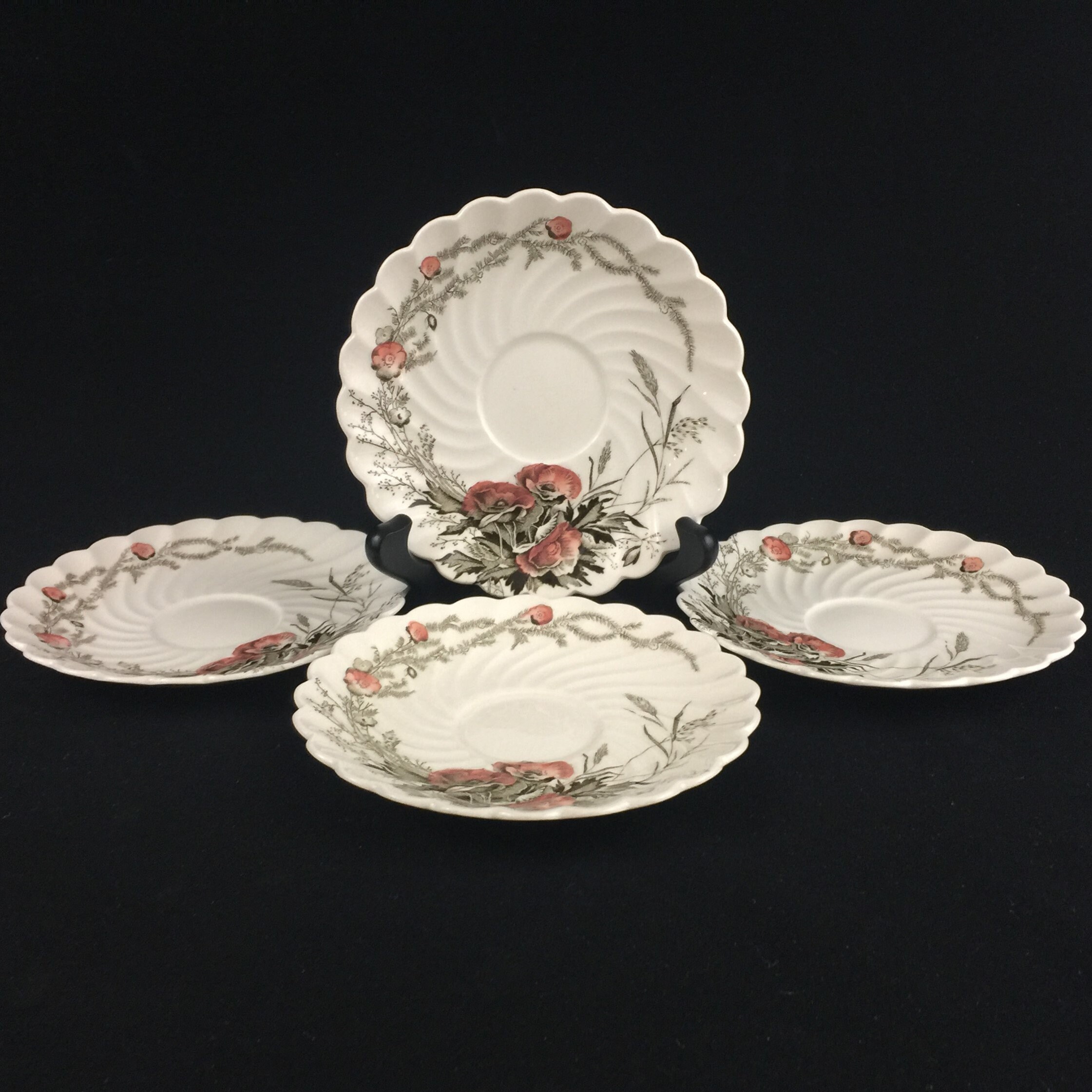 Set of 4 Vintage Saucer Plates 5 1/2 by A. J. Wilkinson Etsy