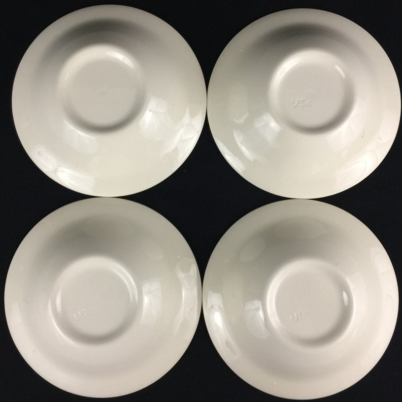 Set of 4 Vintage Rim Cereal Bowls by Royal China Company Christmas Tree RYL81 Sebring OH Made in USA