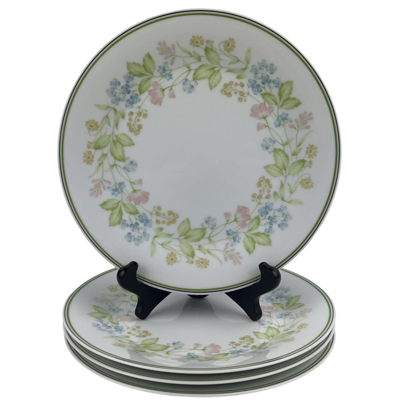 Noritake Essence Salad Dessert Plates Set of 4 Vintage 8