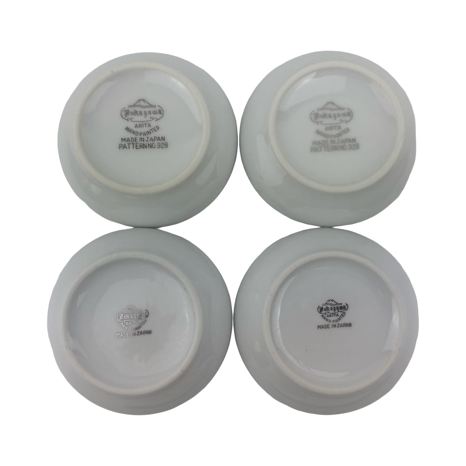 Fukagawa Arita Silver Wheat Individual Ashtrays 4 Pieces