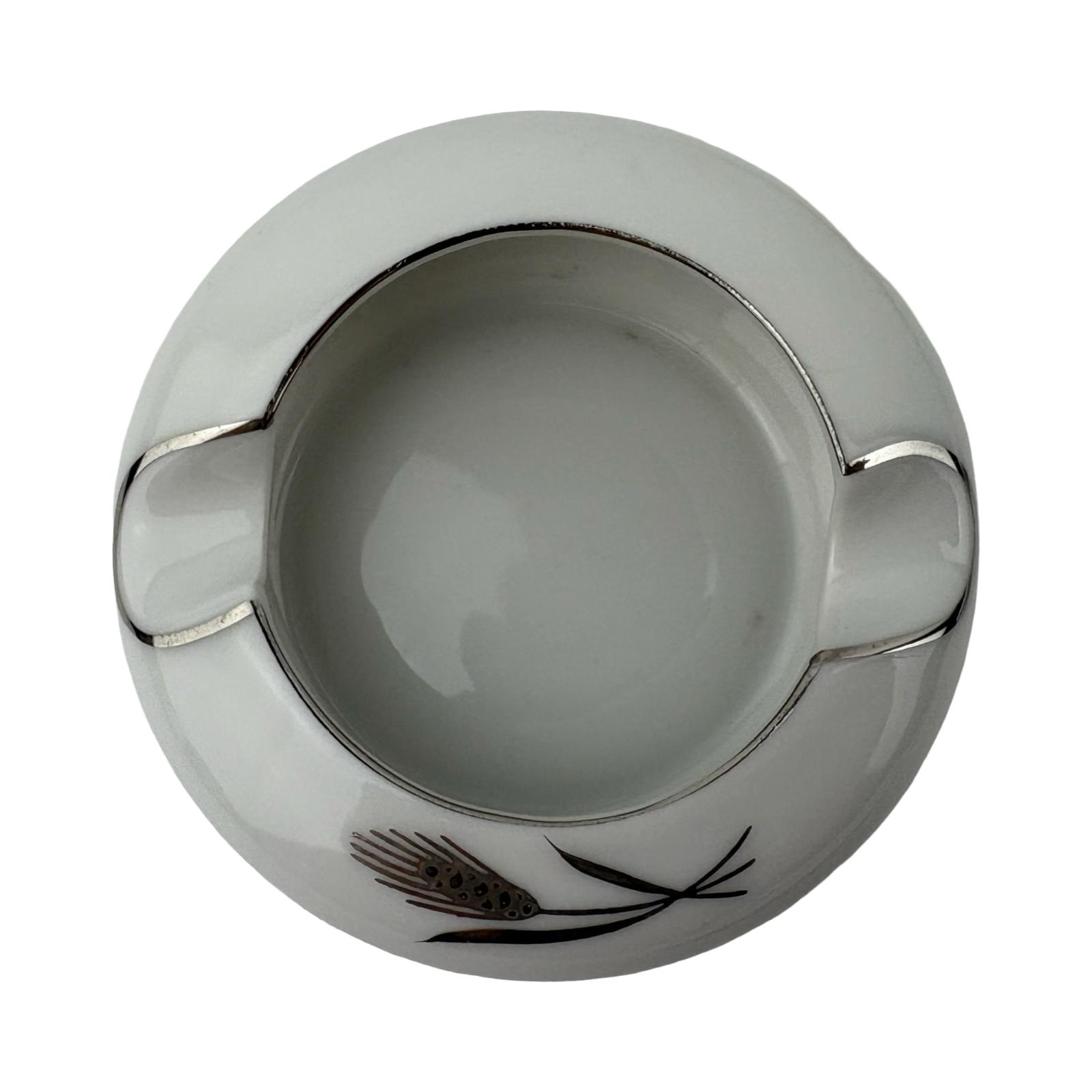 ★☆★ achari80★☆★ Fukagawa Arita Silver Wheat Individual Ashtrays 4 Pieces