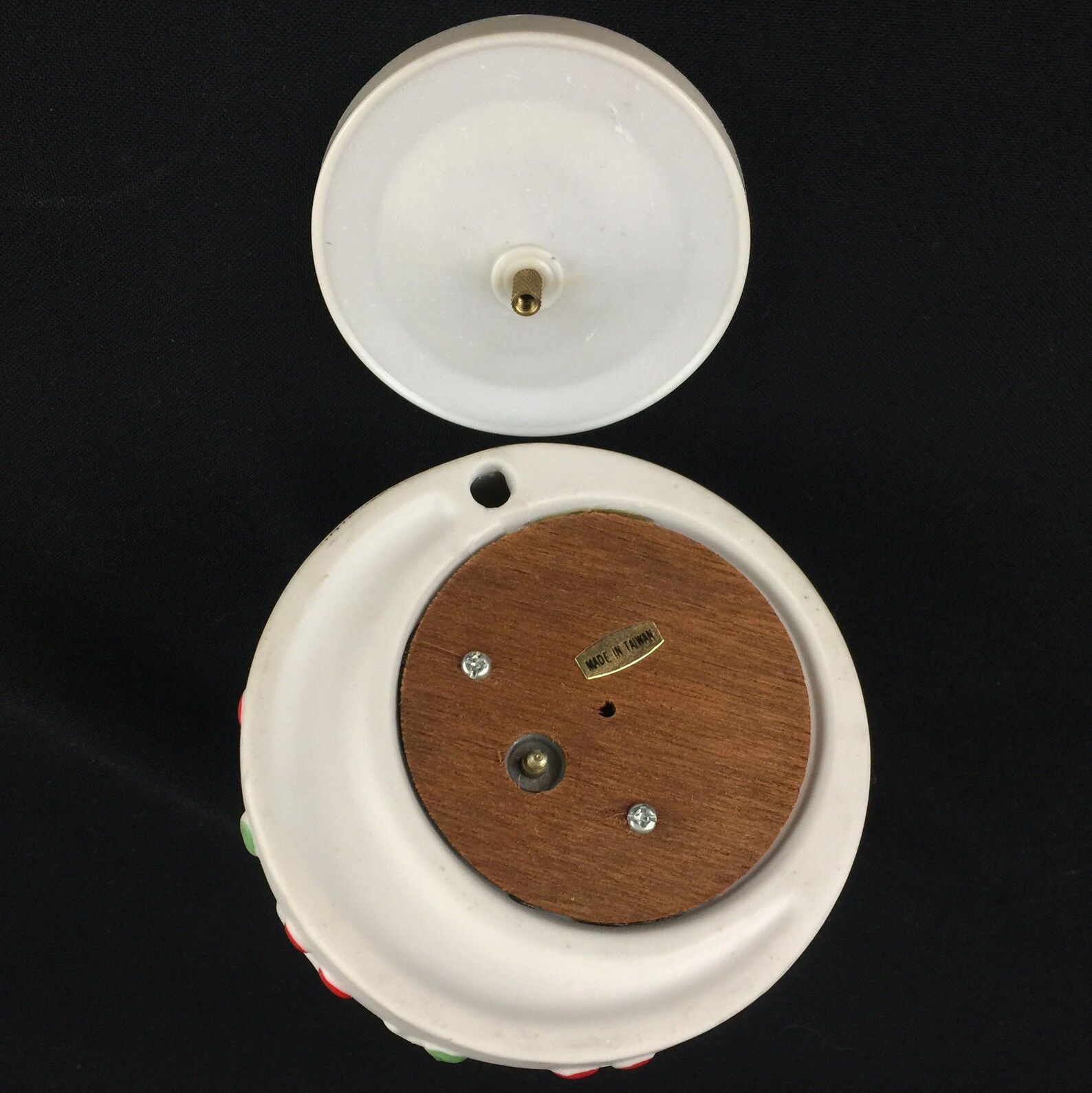 Vintage Christmas Rotating Music Box Figurine Two Kid Carolers Etsy