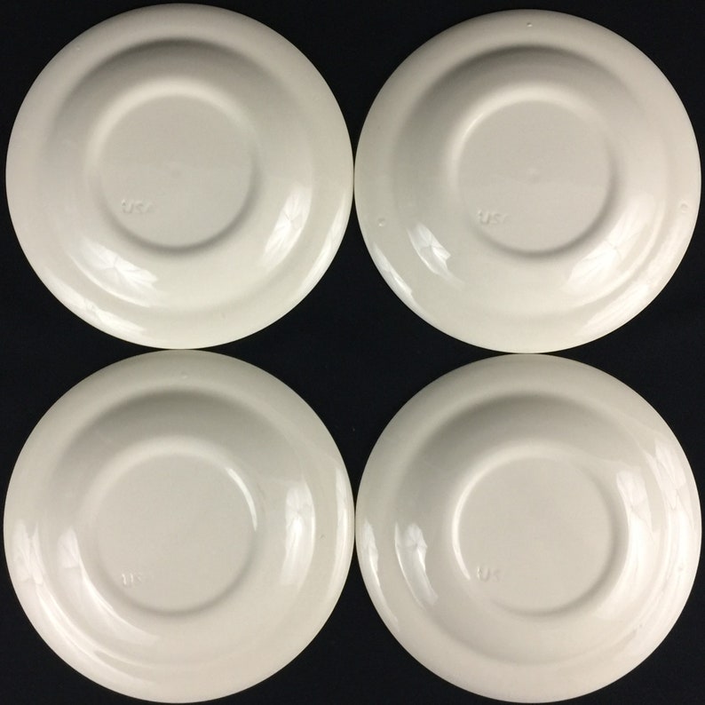 Set of 4 Vintage Salad Plates by Royal China Company Christmas Tree RYL81 Sebring OH Made in USA