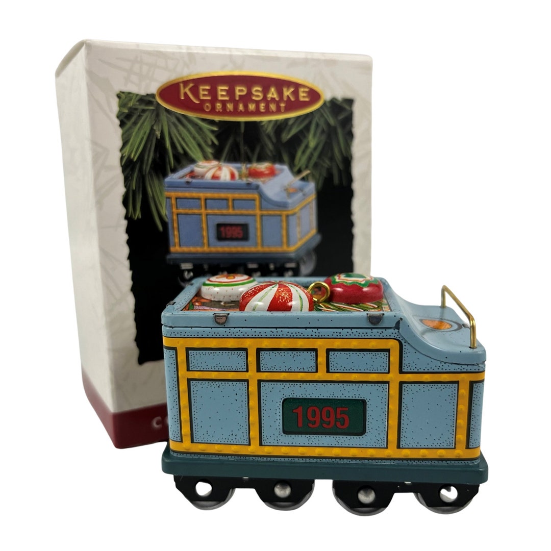 Ornement de train en étain souvenir poinçon 1995 Yuletide Central #2