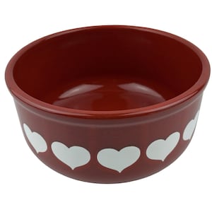 Waechtersbach Herz Gemüseschüssel Vintage 18 cm Steingut Rot mit Weißen Herzen Made in Spain