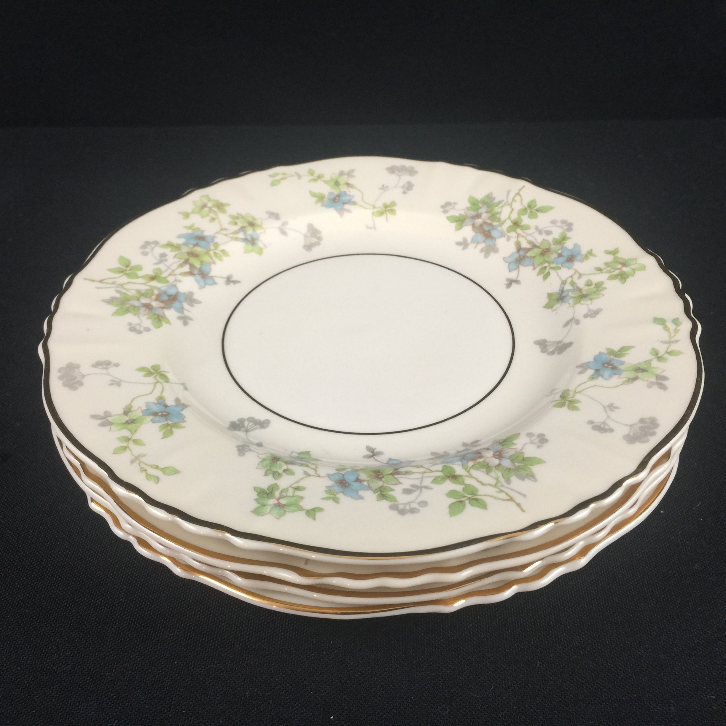 Set of 4 Vintage Bread and Butter Plates 6 3/8 by Etsy