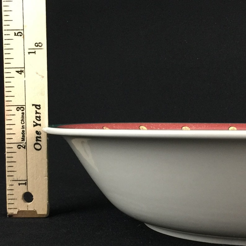 Vintage Vegetable Serving Bowl 10 by Royal Seasons Stoneware Snowmen Winter Scene RN2 Christmas