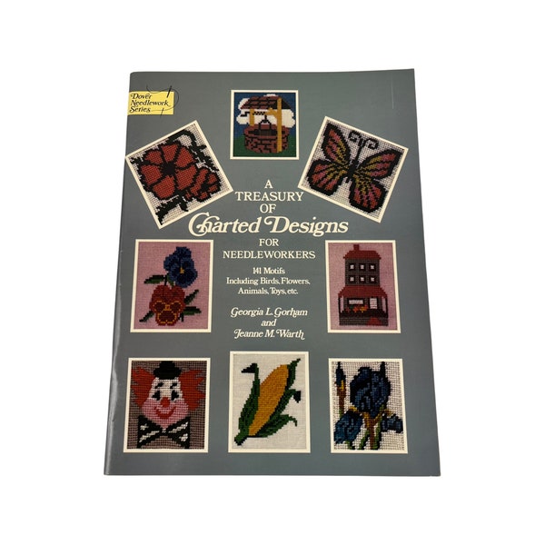 Dover Needlework Series Treasury of Charted Designs for Needleworkers 141 Motifs For Needlepoint and Cross-Stitch Vintage 1977