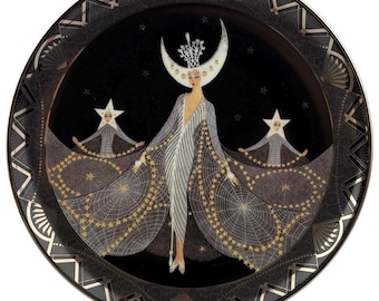 Erté Königin der Nacht Royal Doulton House of Erté Limited Edition Teller England