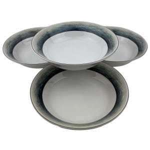 Sakura David Carter Brown By the Sea - Set di 4 ciotole per zuppa di cereali vintage da 7 1/2" con fari nautici, 2001