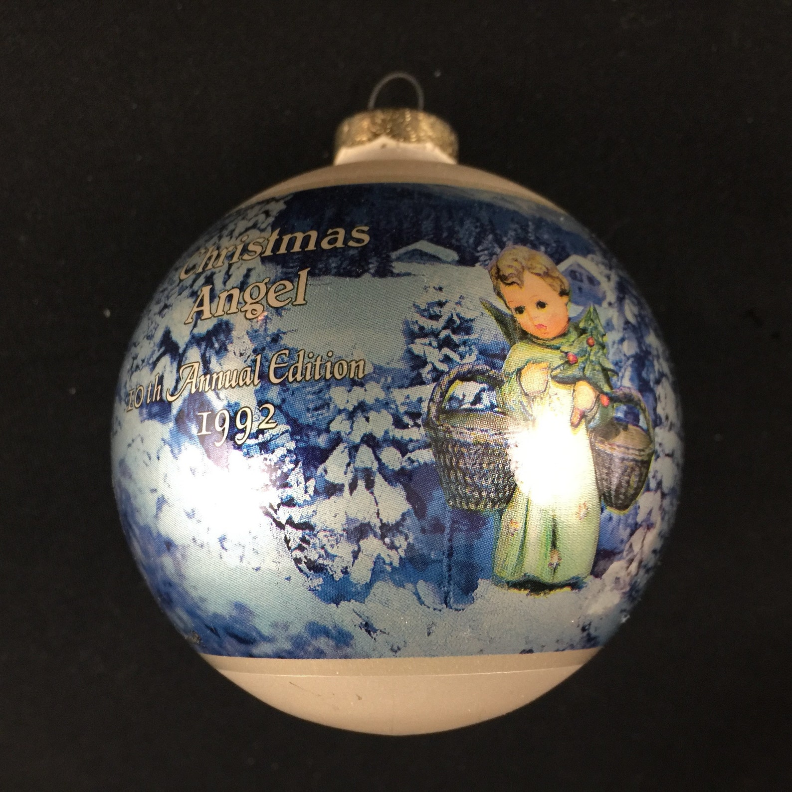 Vintage 1992 MJ Hummel Christmas Glass Ball Ornament Goebel Etsy
