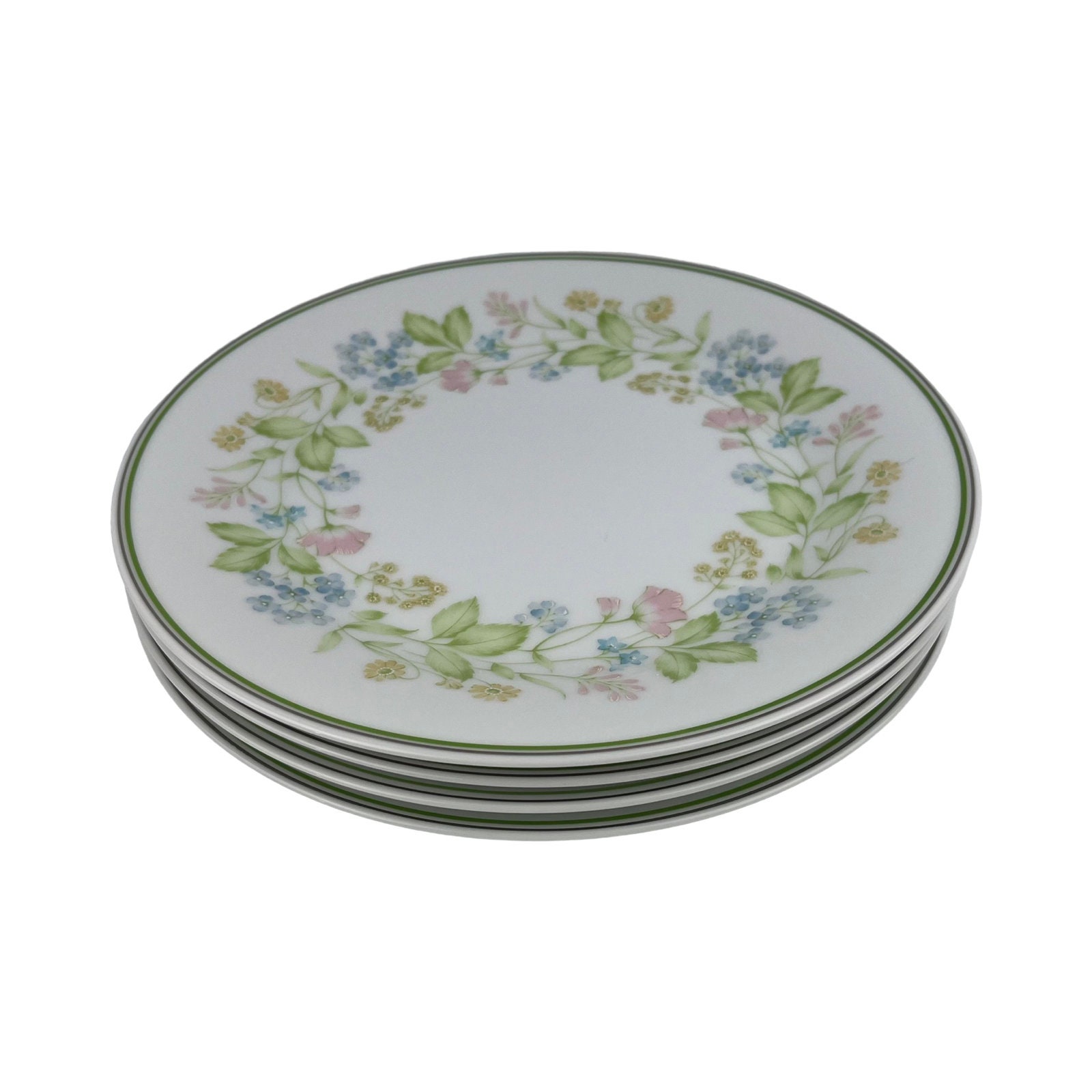 Noritake Essence Salad Dessert Plates Set of 4 Vintage 8