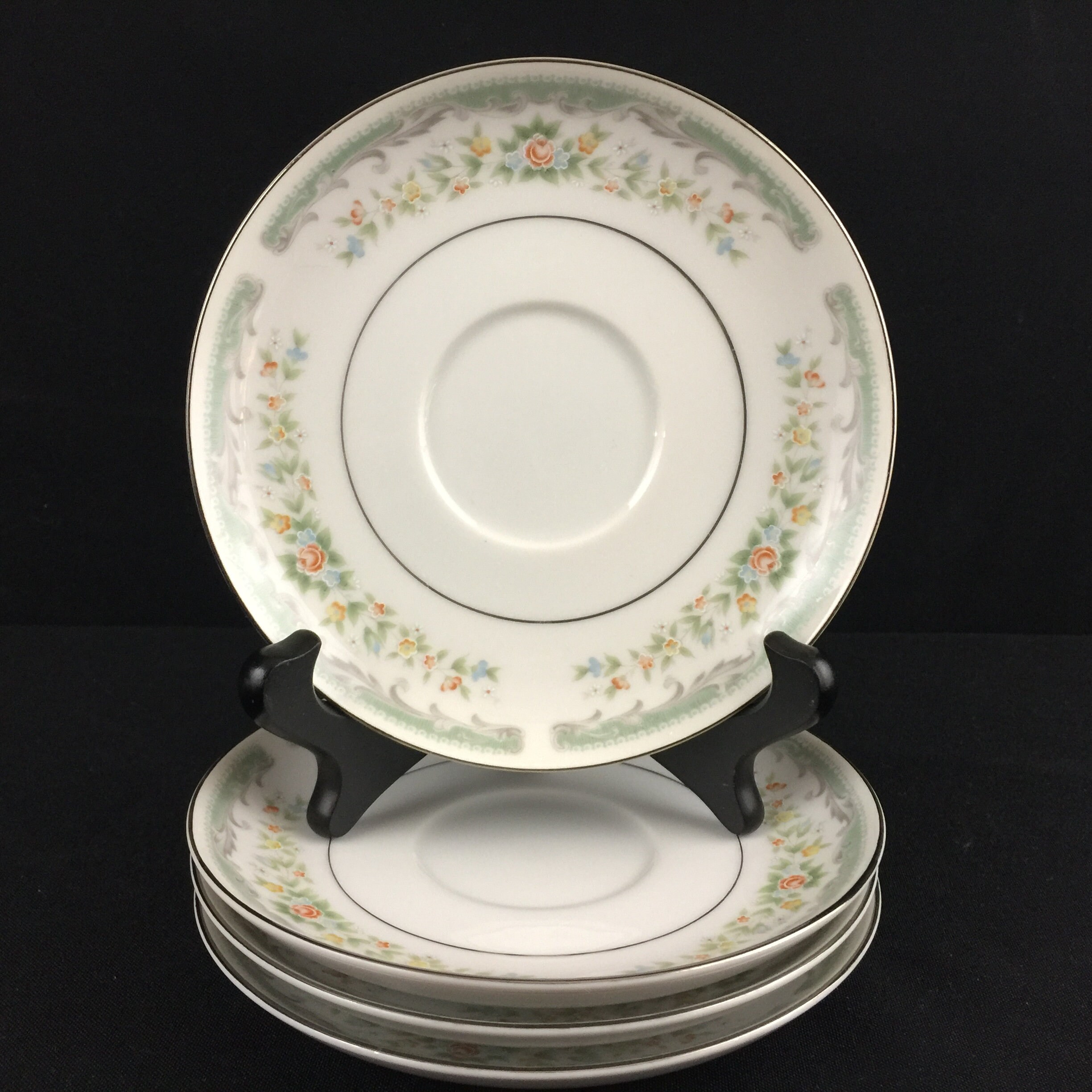 Set of 4 Vintage Saucer Plates 5 3/4 Roseville Japan Etsy