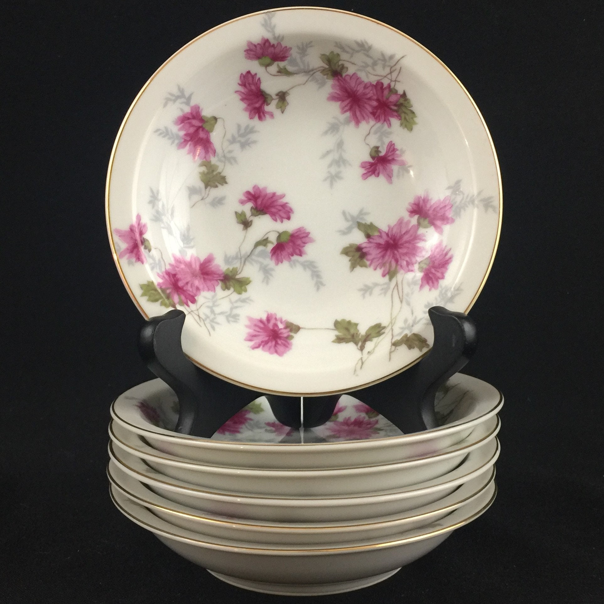 Vintage Lidded Sugar Bowl by NS Nagoya Shokai Mountain Pink Ivory China Floral Made in Japan