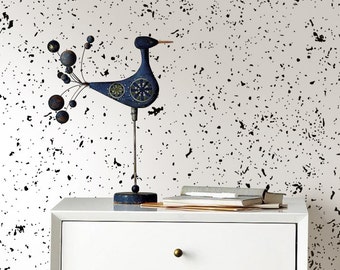 Dalmatian spot pattern wallpaper | Peel and stick animal decor | Dalmatian speckle removable wall mural  #7