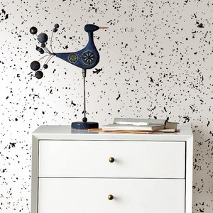 Dalmatian spot pattern wallpaper | Peel and stick animal decor | Dalmatian speckle removable wall mural  #7