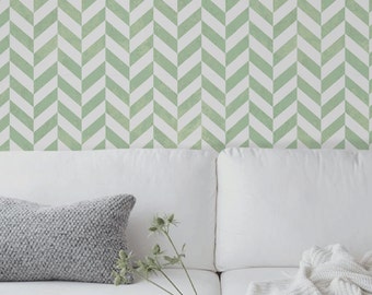 Papier peint géométrique à chevrons || Papier peint || Décoration murale autocollante || Peler et coller #27