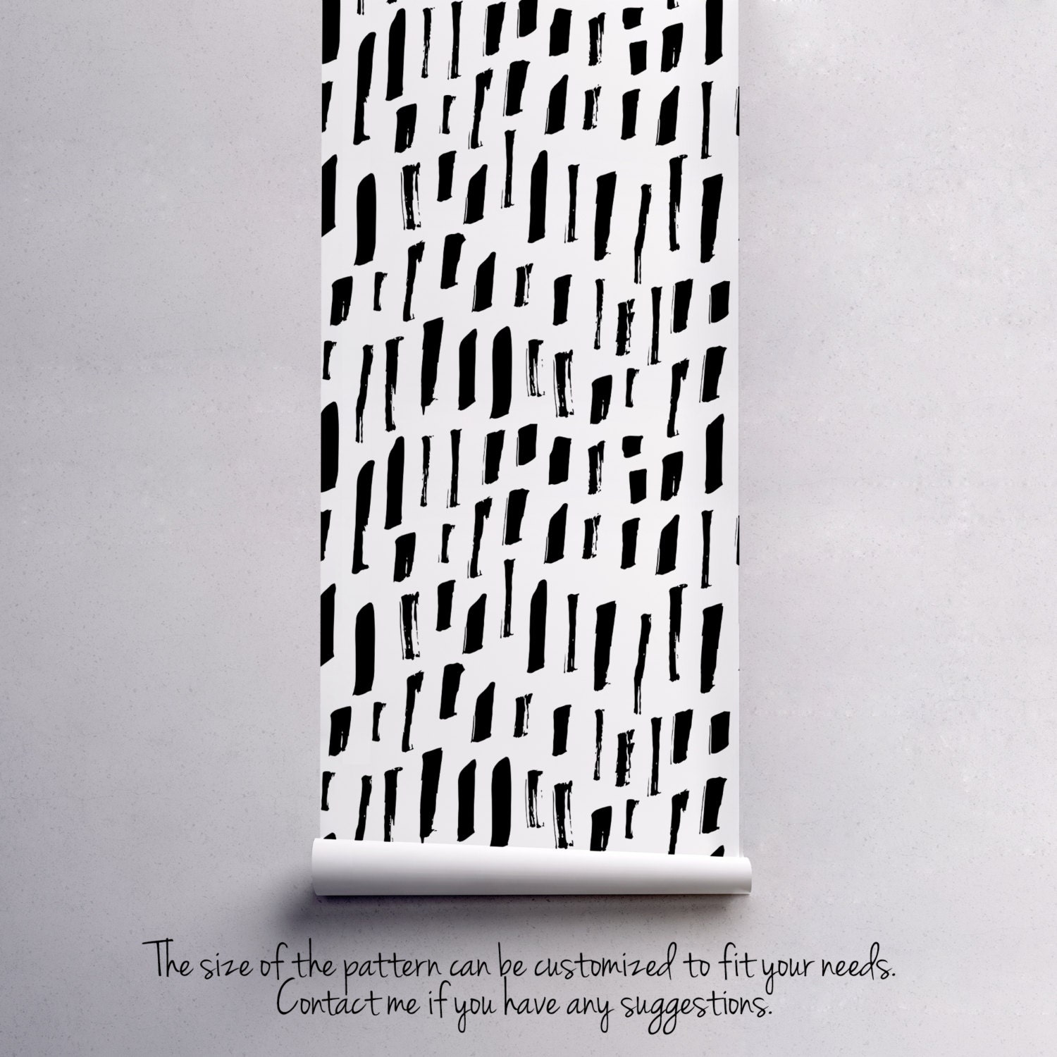 Black and white Specks Wallpaper Abstract mural Choose Etsy